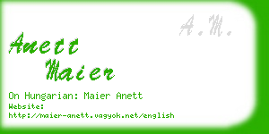 anett maier business card